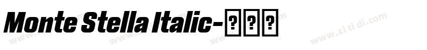 Monte Stella Italic字体转换